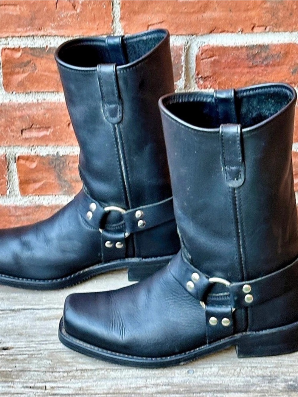 Double H Biker Moto Harness Boot Harness Boots Black US 9.5
